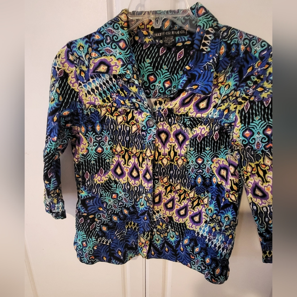 Mirror Image Boho Colorful Jacket Size PM Like New